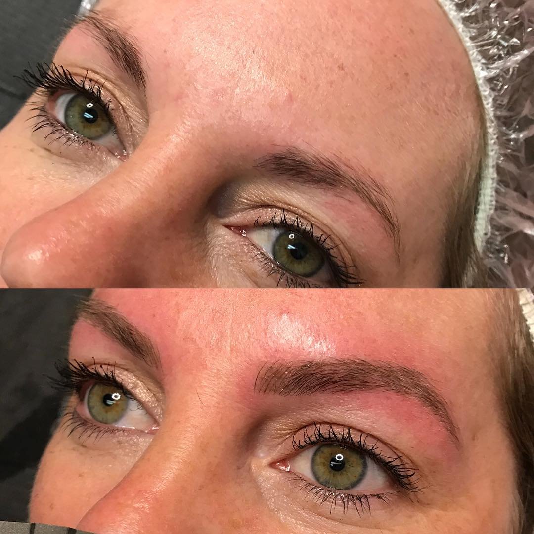 before and after microblading